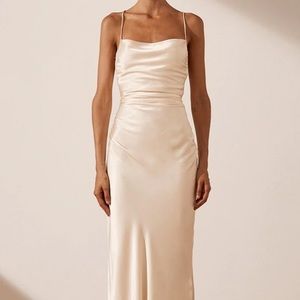 SHONA JOY *NWT* LA LUNE LACE BACK MAXI DRESS - CREAM - 6